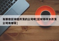 有那些区块链开发的公司呢[区块链技术开发公司有哪家]